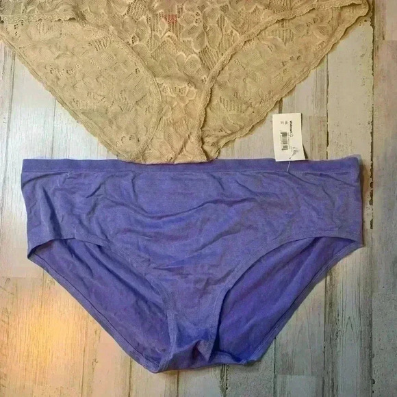 No Boundaries 1 Beige Nylon Lace & Purple Hipsters Size XXXL(21) . (Lot Of 2) - Picture 5 of 14